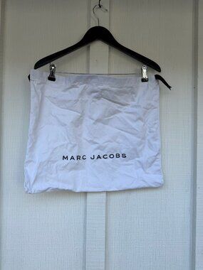 Marc Jacobs Drawstring Dust Bag 19.5”x 16” White Purse Shoes Logo